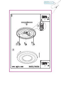 Bruksanvisning Eglo 96025 Lampa