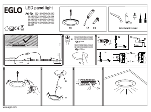 Bruksanvisning Eglo 96053 Lampa