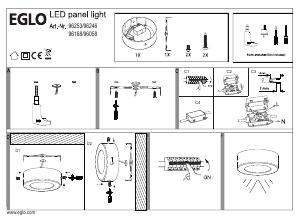 Bruksanvisning Eglo 96058 Lampa