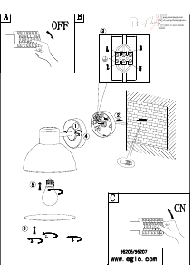 Bruksanvisning Eglo 96207 Lampa