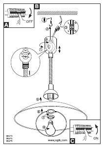 Bruksanvisning Eglo 96474 Lampa