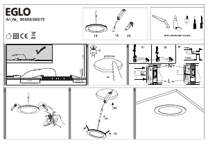 Bruksanvisning Eglo 96676 Lampa