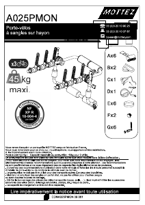 Instrukcja Mottez A025PMON Bagażnik rowerowy