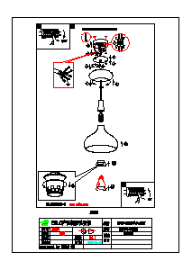 Bruksanvisning Eglo 96982 Lampa