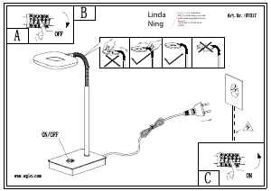 Bruksanvisning Eglo 97017 Lampa