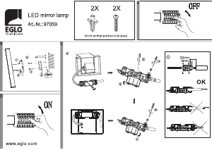 Bruksanvisning Eglo 97059 Lampa