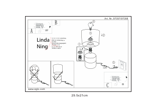 Bruksanvisning Eglo 97097 Lampa