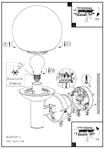 Bruksanvisning Eglo 97247 Lampa