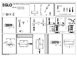 Bruksanvisning Eglo 97264 Lampa