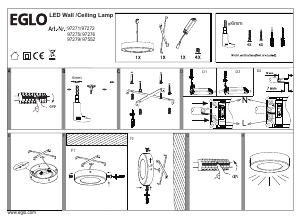 Bruksanvisning Eglo 97271 Lampa