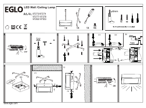 Bruksanvisning Eglo 97274 Lampa