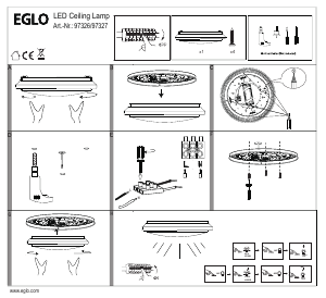 Bruksanvisning Eglo 97323 Lampa