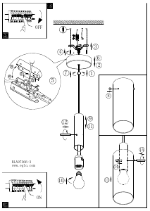 Bruksanvisning Eglo 97366 Lampa