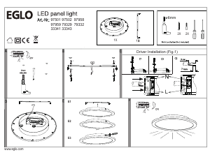 Bruksanvisning Eglo 97501 Lampa