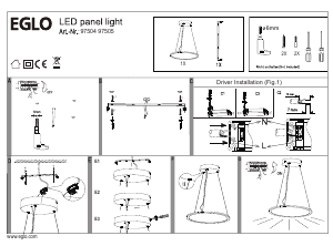 Bruksanvisning Eglo 97504 Lampa