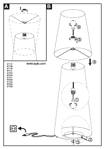 Bruksanvisning Eglo 97568 Lampa