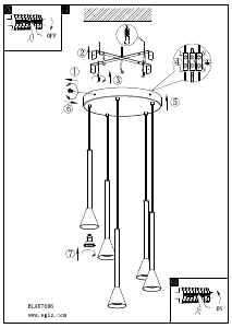 Bruksanvisning Eglo 97606 Lampa