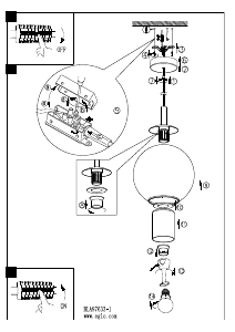 Bruksanvisning Eglo 97633 Lampa