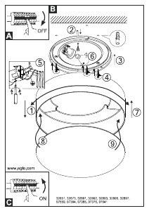 Bruksanvisning Eglo 97641 Lampa