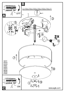 Bruksanvisning Eglo 97642 Lampa