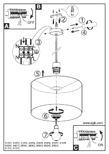 Bruksanvisning Eglo 97643 Lampa