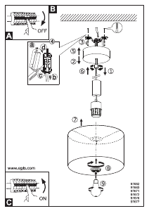 Bruksanvisning Eglo 97671 Lampa