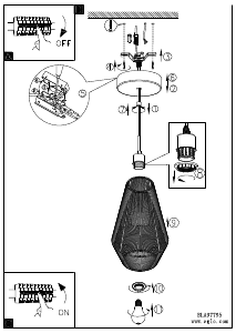 Bruksanvisning Eglo 97795 Lampa