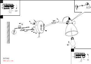 Bruksanvisning Eglo 97886 Lampa