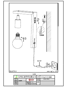 Bruksanvisning Eglo 97916 Lampa