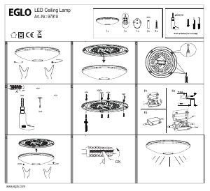 Bruksanvisning Eglo 97918 Lampa