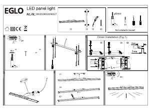 Bruksanvisning Eglo 98025 Lampa