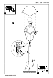 Bruksanvisning Eglo 98117 Lampa