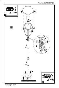 Bruksanvisning Eglo 98123 Lampa