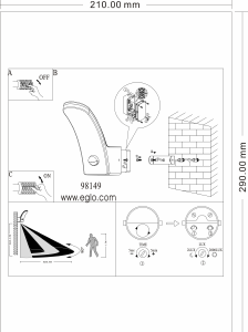 Bruksanvisning Eglo 98149 Lampa