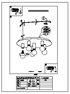 Bruksanvisning Eglo 98157 Lampa