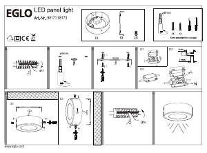 Bruksanvisning Eglo 98171 Lampa