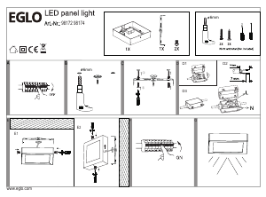 Bruksanvisning Eglo 98172 Lampa