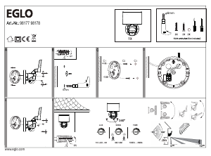 Bruksanvisning Eglo 98178 Lampa