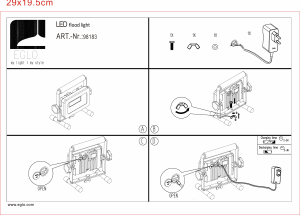 Bruksanvisning Eglo 98183 Lampa