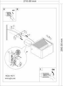 Bruksanvisning Eglo 98266 Lampa