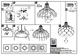 Bruksanvisning Eglo 98316 Lampa