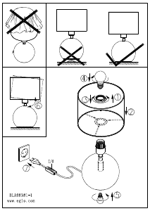 Bruksanvisning Eglo 98381 Lampa