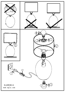 Bruksanvisning Eglo 98382 Lampa