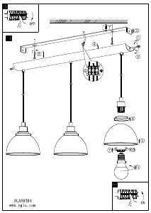 Bruksanvisning Eglo 98384 Lampa