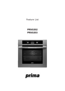 Manual Prima PRSO203 Oven