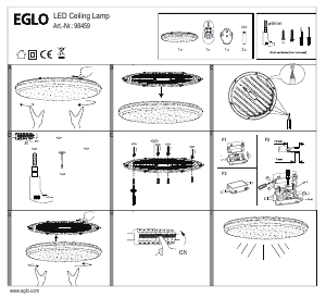 Bruksanvisning Eglo 98459 Lampa