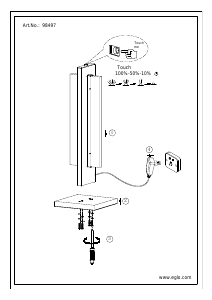 Bruksanvisning Eglo 98497 Lampa