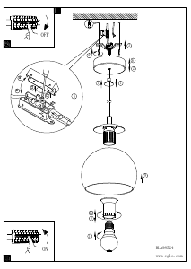 Bruksanvisning Eglo 98524 Lampa