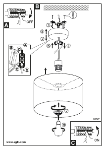 Bruksanvisning Eglo 98547 Lampa