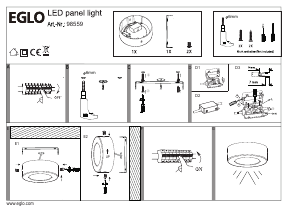 Bruksanvisning Eglo 98559 Lampa